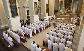 Didžiojo ketvirtadienio liturgija Vilniaus arkikatedroje