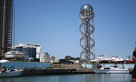 Batumio panorama nuo vandens
