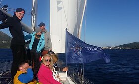 VOYAGE i&scaron;&scaron;ūkio dalyviai plaukia Adrijos jūra