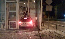 Avarija Kaune: į pastatą įsirėžė &bdquo;VW Passat&ldquo;