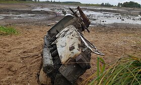 I&scaron; Laukžemių tvenkinio i&scaron;keltas rusi&scaron;kas motoroleris