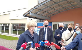 I.&Scaron;imonytė apsilankė Klaipėdoje kuriamame vakcinacijos centre
