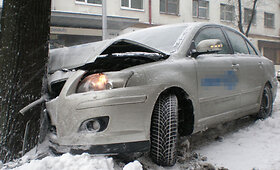 Kauno centre automobilis taranavo medį