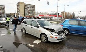 Trijų automobilių avarija Kaune