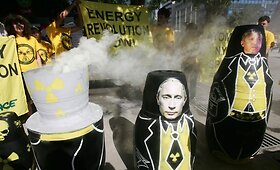 Žaliųjų judėjimo aktyvistai protestuoja dėl Turkijos AE