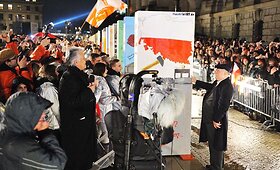 Incidentas griaunant Berlyno sieną