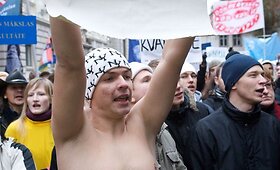 Rygoje protestavo studentai