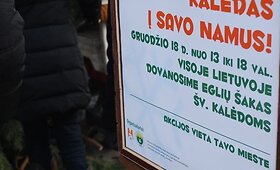 Rekordinės akcijos metu i&scaron;dalinta tūkstančiai eglių &scaron;akų