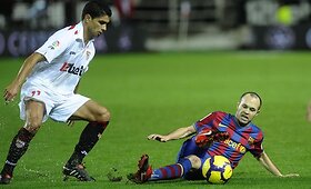 &bdquo;Sevilla&ldquo; i&scaron;metė &bdquo;Barcelona&ldquo; vienuolikę i&scaron; Ispanijos futbolo taurės turnyro