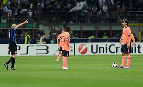 Pirmosiose UEFA Čempionų lygos pusfinalio rungtynėse Italijos čempionų pergalė