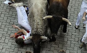Ispanijoje buliai vaikėsi žmones
