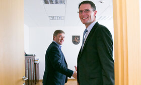 Ramūnas Karbauskis susitiko su teisingumo ministru Elvinu Jankevičiumi
