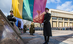 Trijų Baltijos valstybių vėliavų pakėlimo ceremonija Vilniuje