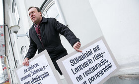 Asociacijos &bdquo;Aplinkos ir paveldo saugojimo sąjūdis&ldquo; piketas Vilniuje