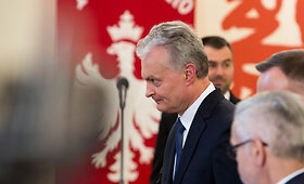 Gitano Nausėdos susitikimas su Andrzejumi Duda ir spaudos konferencija Var&scaron;uvoje