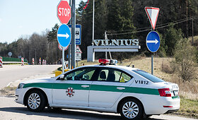 Policijos užkardos prie įvažiavimų į Vilnių