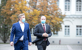 Ramūno Karbauskio ir Sauliaus Skvernelio komentarai po susitikimo su Gitanu Nausėda