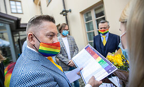 Spaudos konferencija, skirta Tarptautinei dienai prie&scaron; homofobiją ir transfobiją