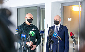 Teisėsaugos spaudos konferencija apie priverstinį lėktuvo nutupdymą Minske