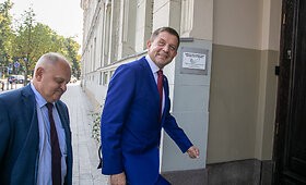 &Scaron;alčininkų rajono savivaldybės meras Zdislavas Palevičius atvyko į susitikimą su vidaus reikalų ministre