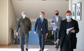 Spaudos konferencija dėl fizinio barjero statybos pasienyje