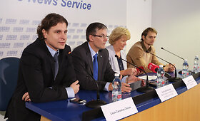 Spaudos konferencija dėl Isabellos Tobias ir Deivido Stagniūno galimybių atstovauti Lietuvai