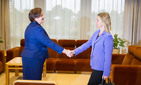 Seimo pirmininkė Loreta Graužinienė susitiko su Europos Komisijos pirmininko pavaduotoja Federica Mogherini