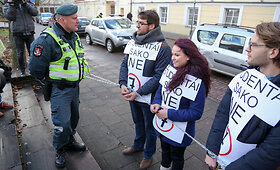 Prie &Scaron;vietimo ir mokslo ministerijos vyko studentų piketas