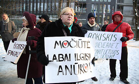 Protestas prie Norvegijos ambasados