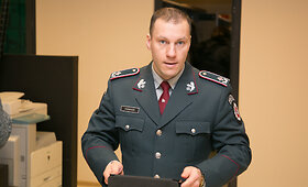 15min konferencijoje &ndash; policijos vadovas Linas Pernavas ir policijos profsąjungos lyderė Roma Katinienė