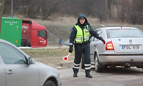 Vairuotojų kontrolė sostinės Siesikų gatvėje