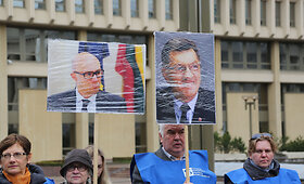 Lietuvos profesinių sąjungų konfederacijos protesto akcija prie Seimo