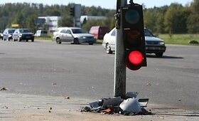 Vilniuje sumaitotas lengvasis automobilis