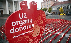 Vilniuje žvakučių akcija organų donorams pagerbti