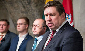 Spaudos konferencija Kra&scaron;to apasaugos ministerijoje