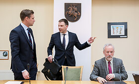 TS-LKD frakcijos posėdyje lankėsi finansų ministras Vilius &Scaron;apoka