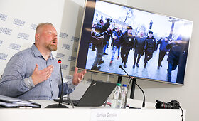 Rusų opozicijos veikėjo Jurijaus Gorskio spaudos konferencija