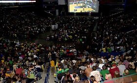Siemens Arena varžybų Lietuva - Argentina transliacijos metu