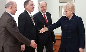 Prezidentė Dalia Grybauskaitė susitiko su R. Palaičiu, A. Kubiliumi ir A. Čapliku