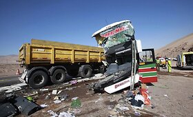 Keleivinio autobuso ir sunkvežimio kaktomu&scaron;a Čilėje