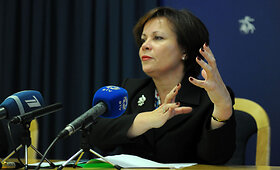 Rasos Juknevičienės spaudos konferencija Kra&scaron;to apsaugos ministerijoje