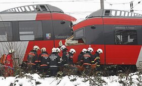Austrijoje per traukinių kaktomu&scaron;ą buvo sužeisti mažiausiai 25 žmonės
