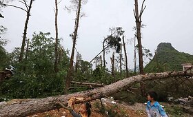 Kinijos pietuose tornadas sužeidė mažiausiai &scaron;e&scaron;is žmones
