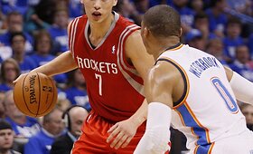 Oklahomos &bdquo;Thunder&ldquo; klubas sutriu&scaron;kino Hjustono &bdquo;Rockets&ldquo; krep&scaron;ininkus 
