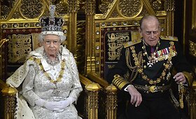 I&scaron;kilminga Didžiosios Britanijos parlamento darbo atidarymo ceremonija su karaliene Elizabeth II