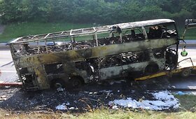 Belgijoje sudegė vaikus vežęs autobusas