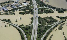 Potvynis Vokietijoje i&scaron; pauk&scaron;čio skrydžio