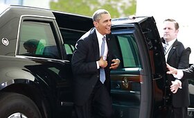 JAV prezidentas Barackas Obama atvyko į Vokietiją