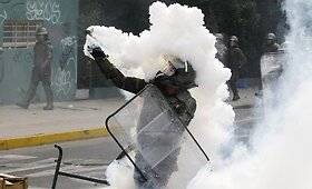 Čilėje studentai per protestą susirėmė su policija