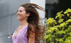 &bdquo;Formulės-1&ldquo; lenktynininko Jensono Buttono mergina Jessica Michibata 